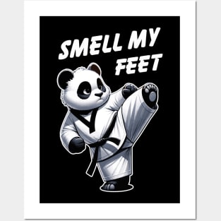 Cute Kawaii Panda High Kick for Boys Girls Funny Taekwondo Posters and Art